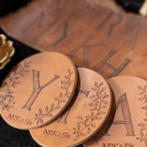 5枚セット 本革コースター  【送料無料】