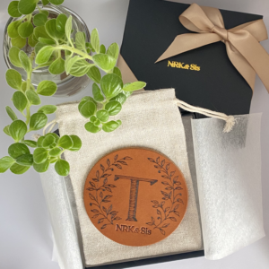 単品 本革コースター  イニシャル or アルファベット