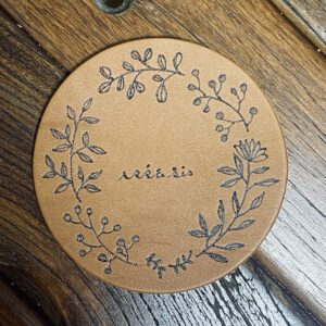 【単品】本革コースター  ラウンド